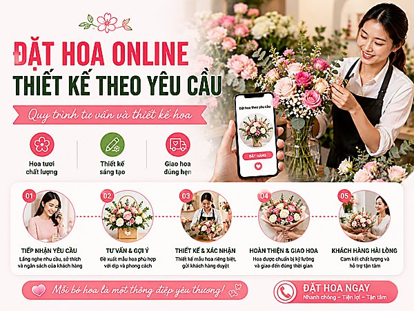 Hoa Bó Sinh Nhật Đẹp Thiết Kế Theo Yêu Cầu